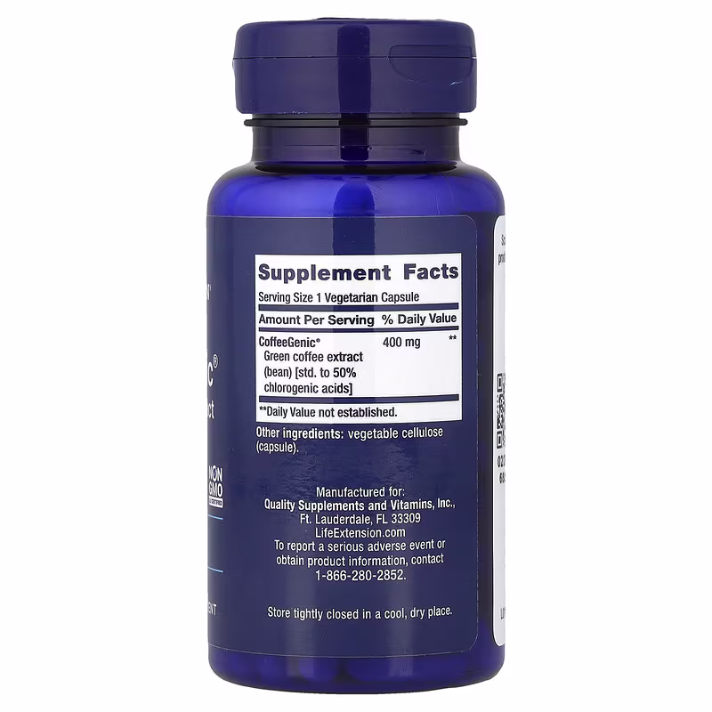 Coffeegenic Green Coffee Extract 90 veggie capsules 400 milligrams